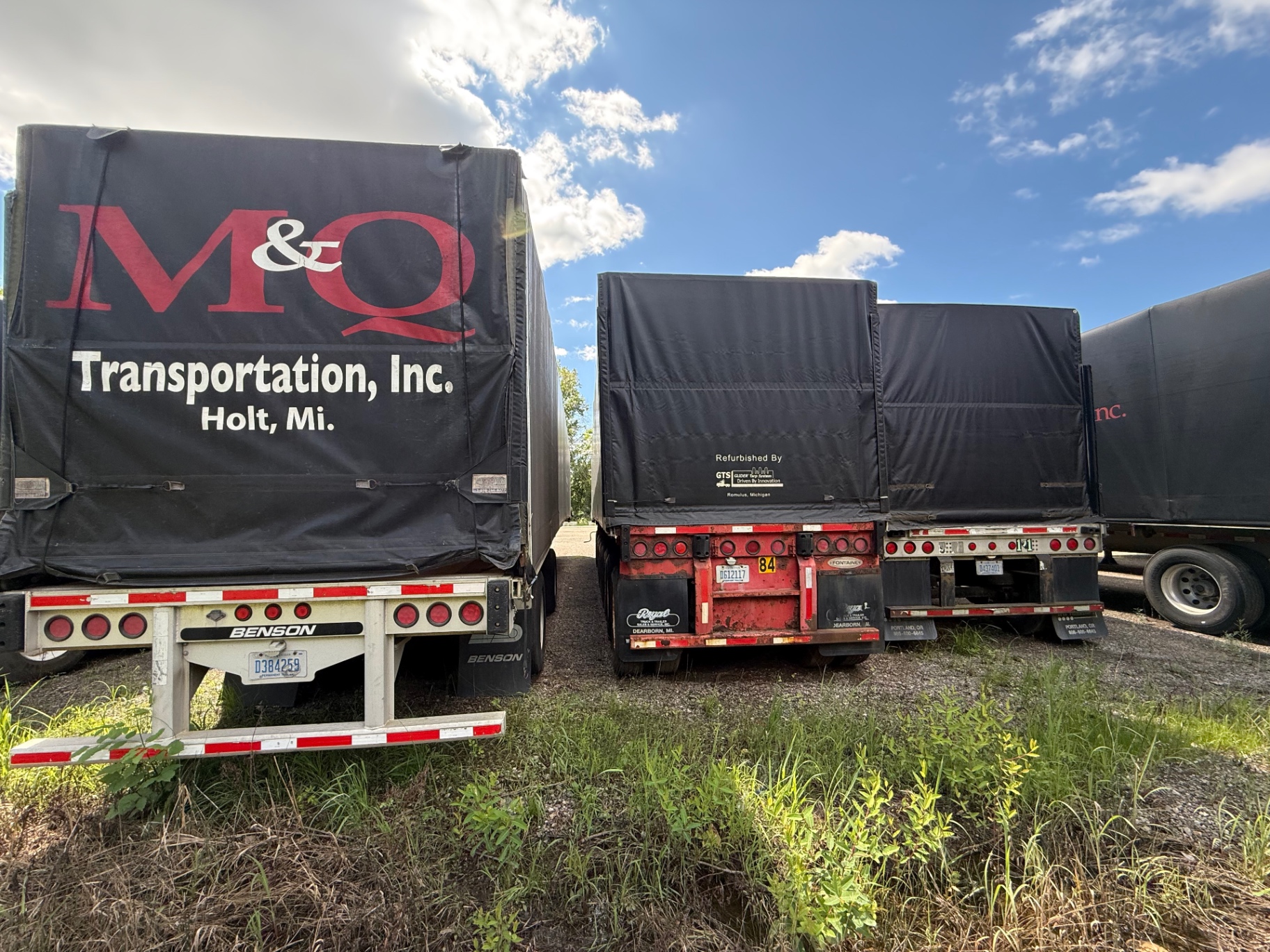48 ft Rolling Tarp Flatbeds | Rear view